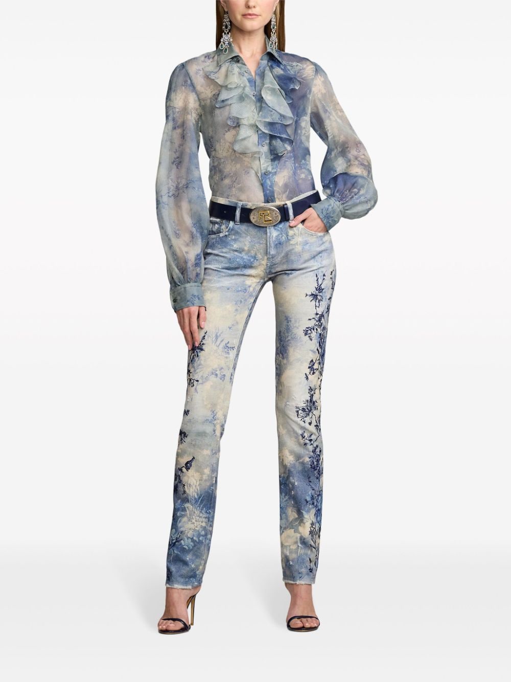 Ralph Lauren Collection Dylon zijden blouse Blauw