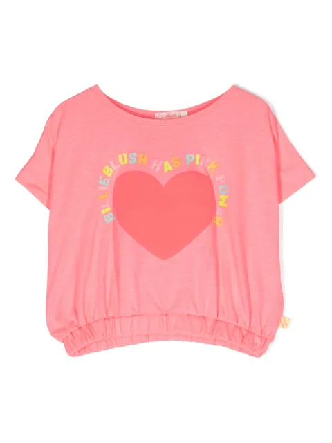 Billieblush heart-rubberised jersey T-shirt