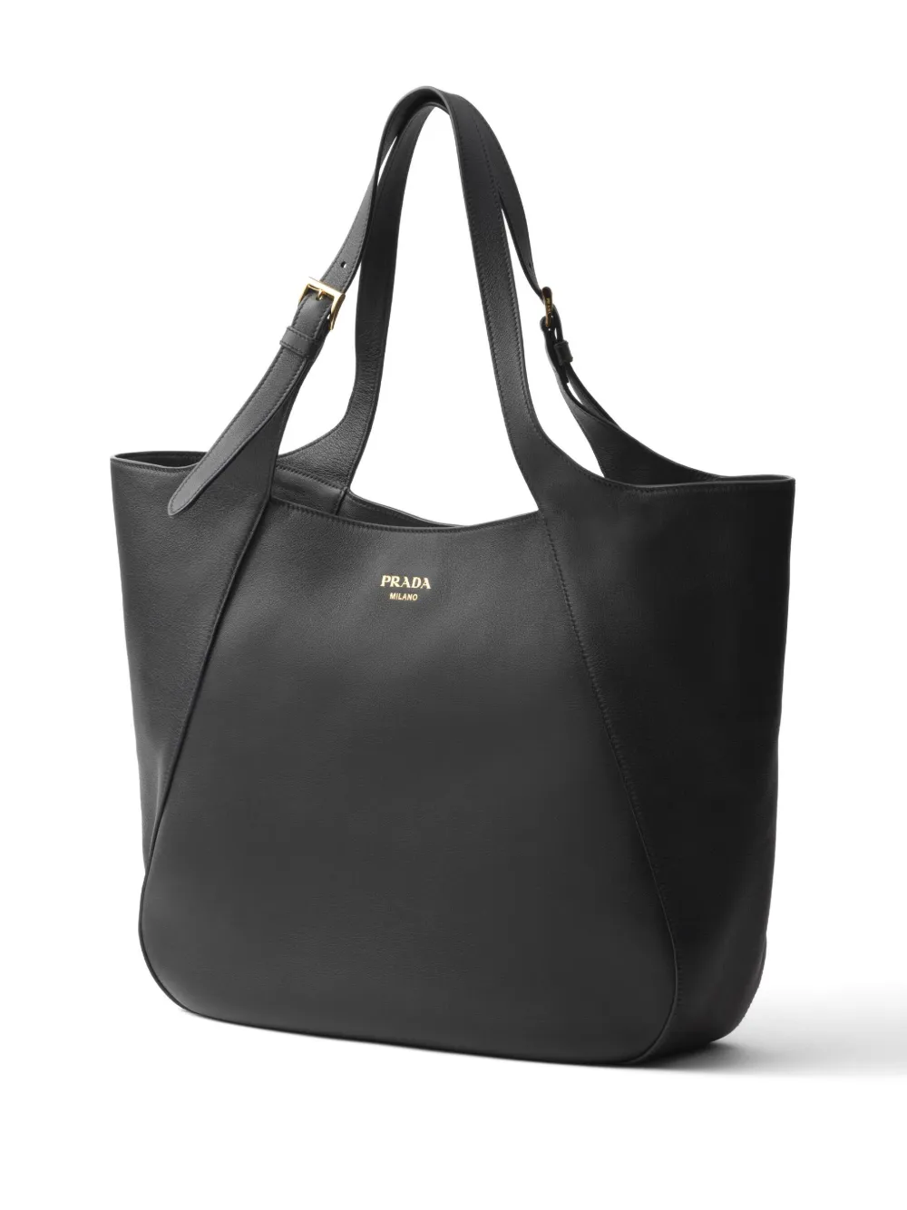 Prada Leren shopper Zwart