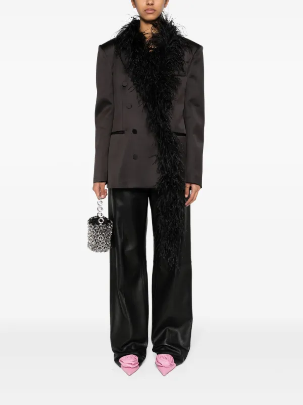 Giuseppe Di Morabito feather-trim Detail Blazer | Black