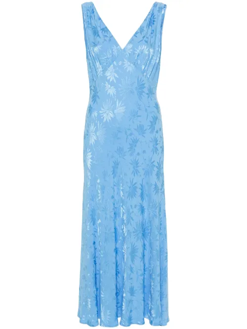 Robe longue Sandrine à fleurs en jacquard - Rixo - Modalova