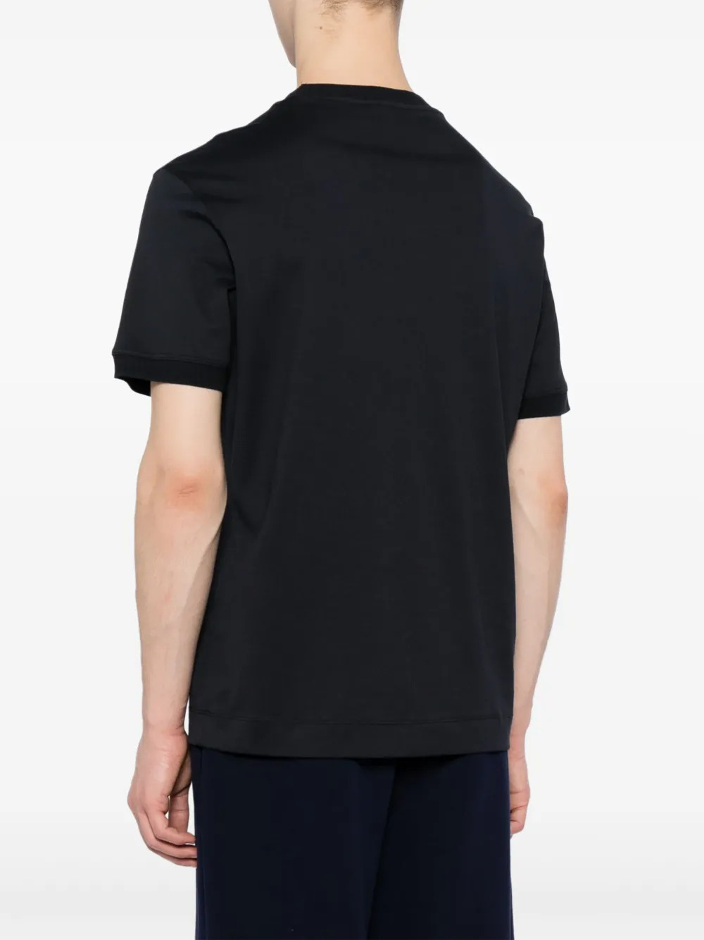 Emporio Armani T-shirt met geborduurd logo Zwart