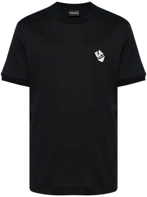 Emporio Armani logo-embroidered cotton T-shirt