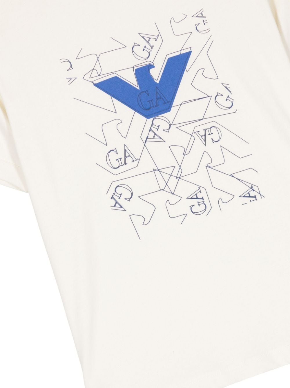 Shop Emporio Armani Logo-print Cotton T-shirt In Neutrals