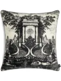 Fornasetti Giardino Settecentesco cashmere cushion (50cm x 50cm) - Black
