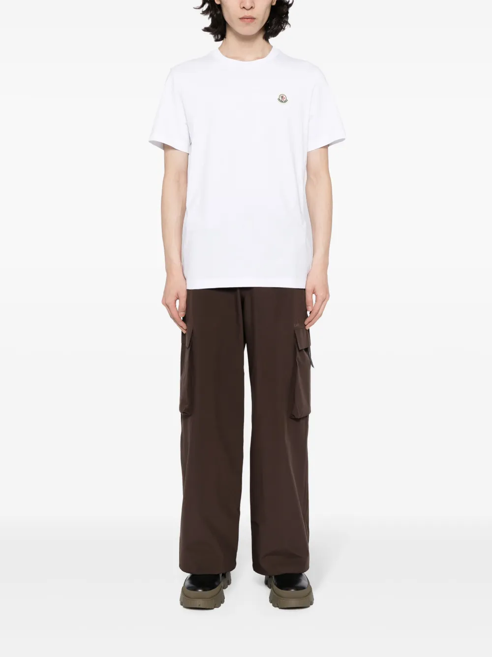 Moncler Drie katoenen T-shirt - Wit