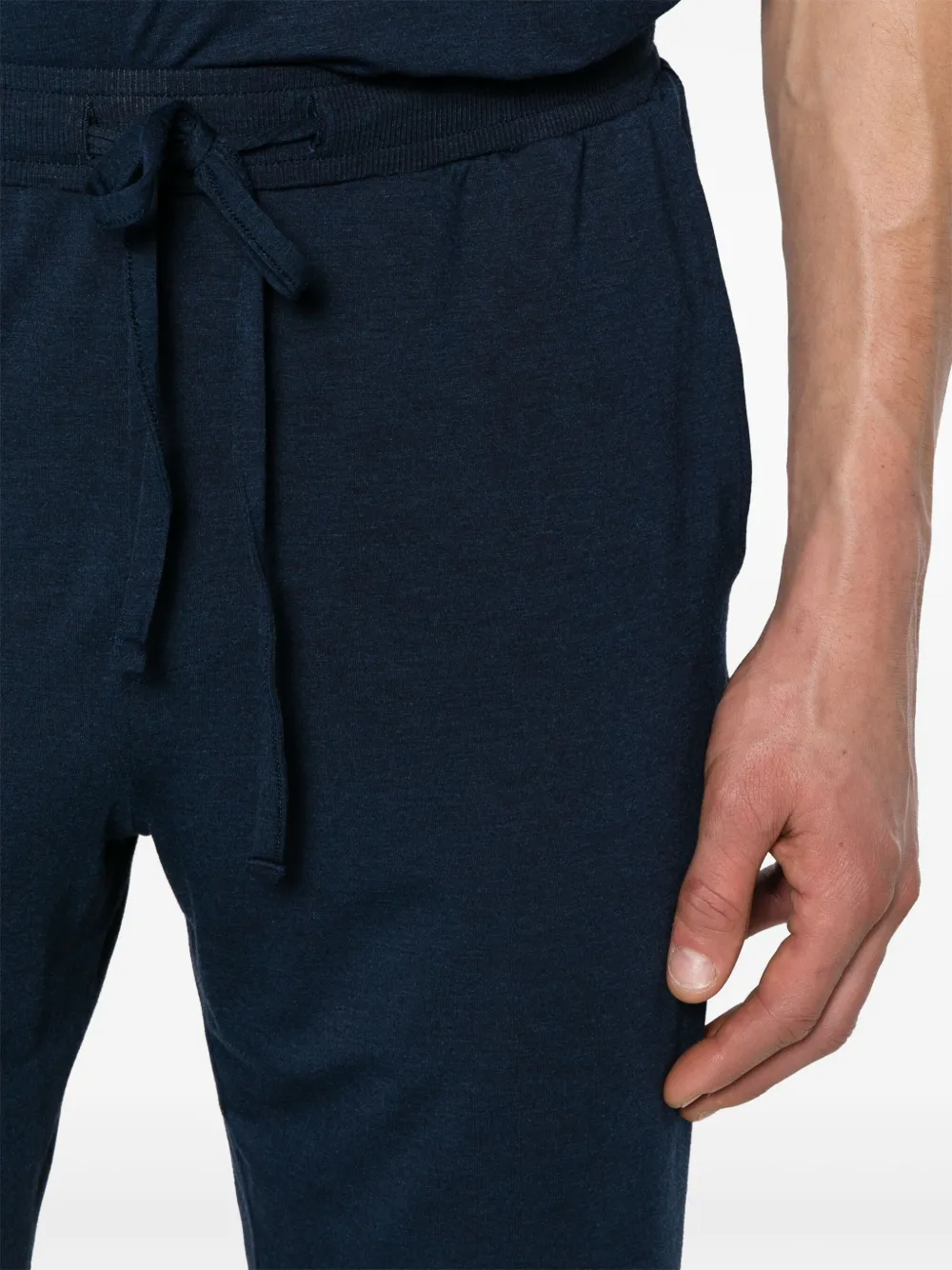 Hanro Jersey bermuda shorts en geribbelde taille Blauw