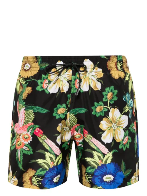 ETRO short de bain à fleurs - Noir - ETRO - Modalova
