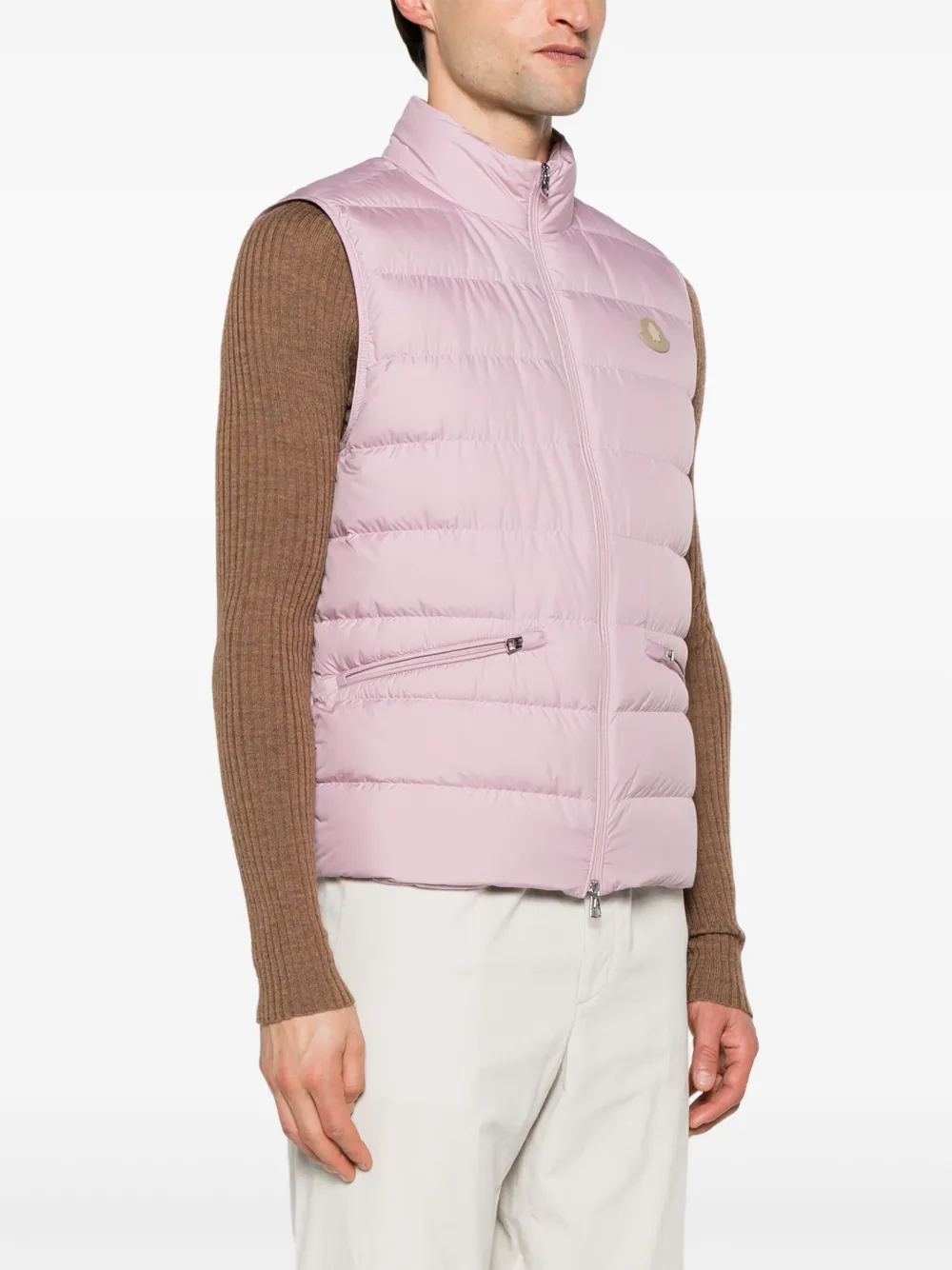 Shop Moncler Treompan Down-feather Gilet In Pink