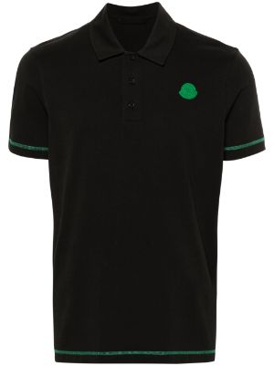 Moncler discount polo zwart