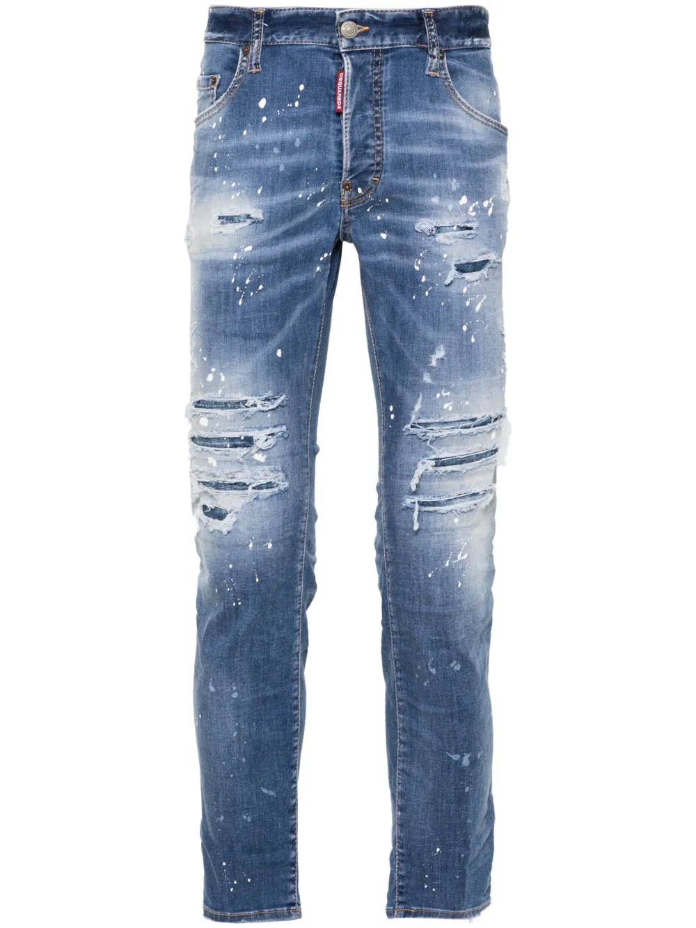 Dsquared2 Skater Fit Cotton Denim Jeans In Navy