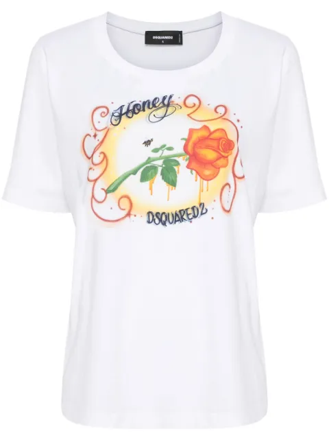 DSQUARED2 logo-print cotton T-shirt Women