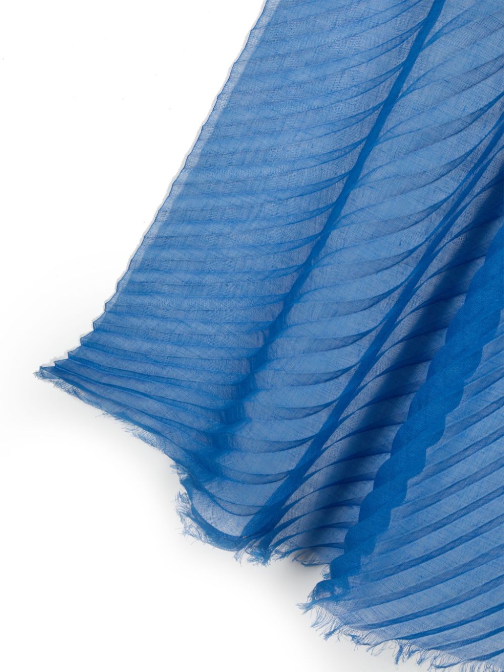 Shop Issey Miyake Feather Pleated Scarf In Blue