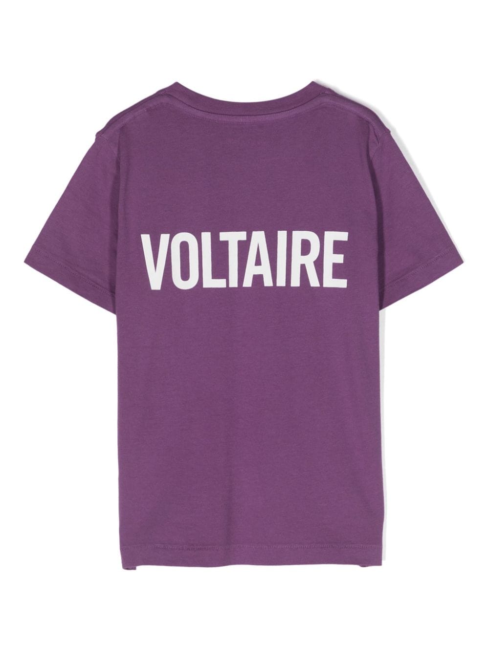 Zadig & Voltaire Kids Katoenen T-shirt met logoprint - Paars