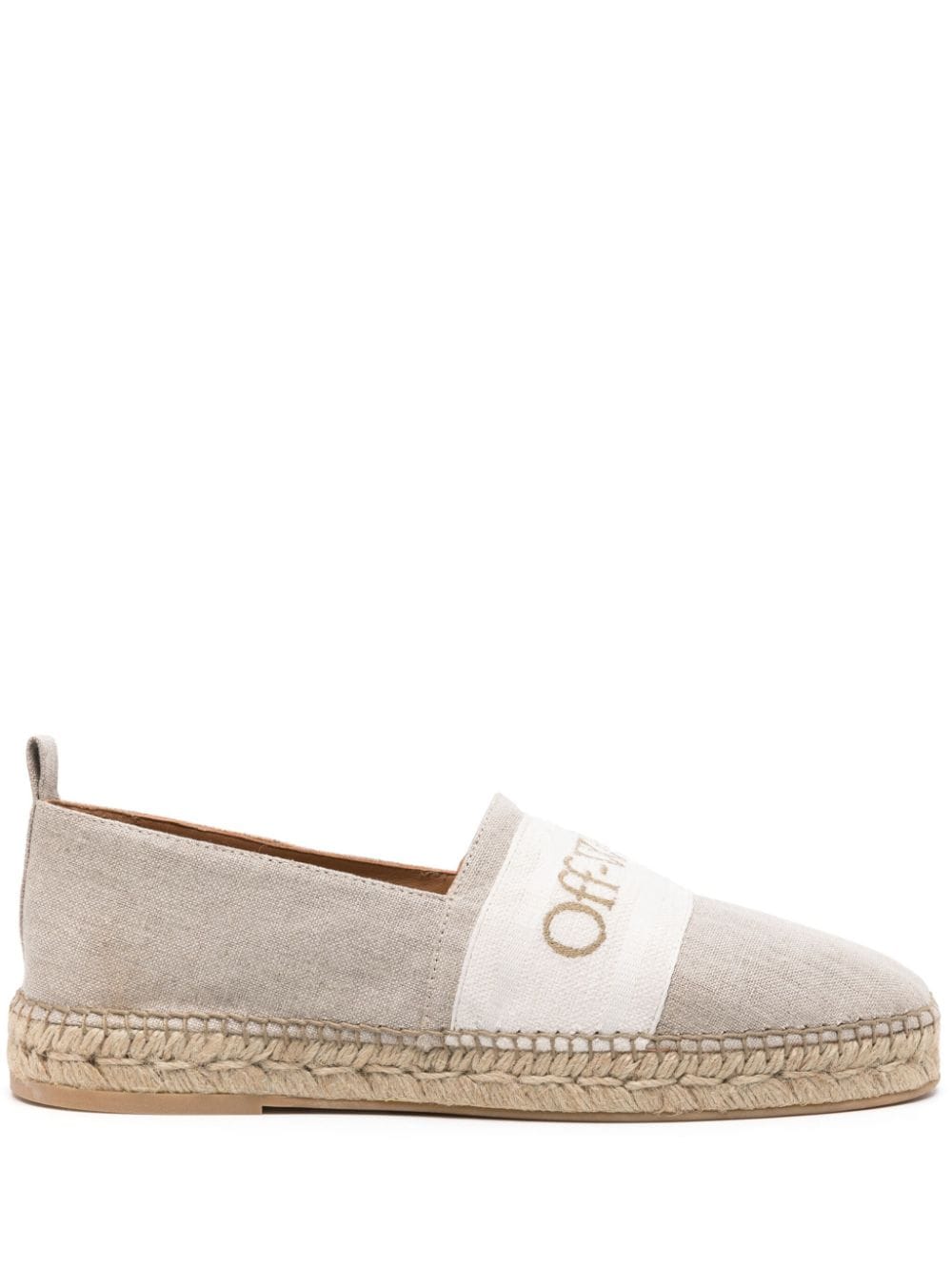 OFF-WHITE BOOKISH LINEN ESPADRILLES