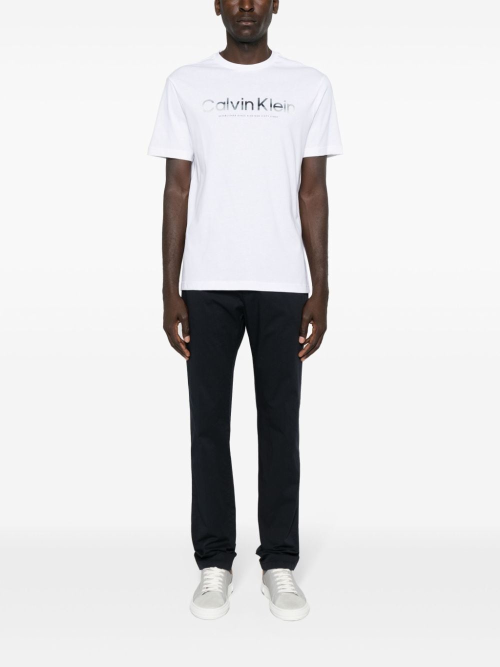 Calvin Klein Katoenen T-shirt met logoprint Wit
