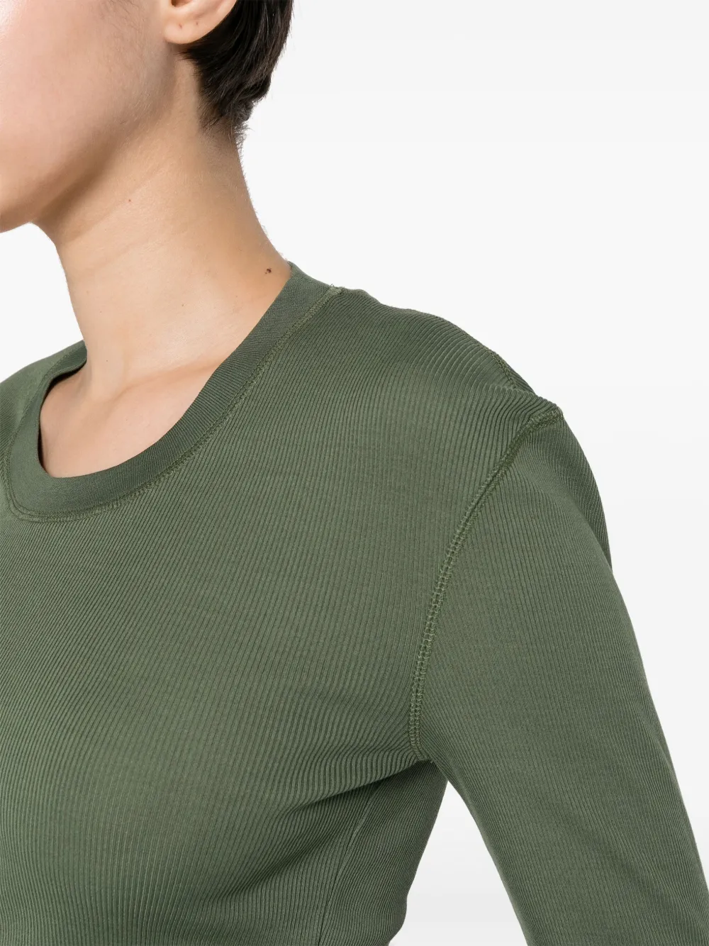 Shop Lemaire Long-sleeve T-shirt In Green