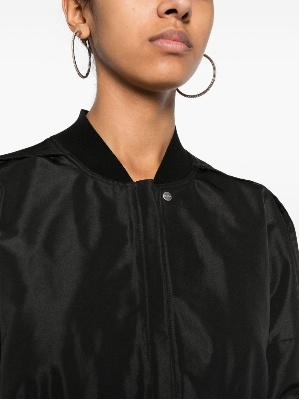 Shop Rick Owens Collage Cropped Bomber Jacket In Black