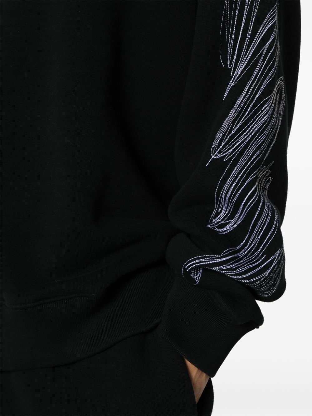 Shop Off-white Scribble Diag Skate Sweatshirt In Black