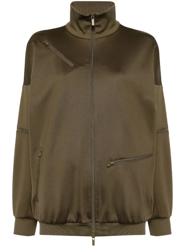 Army green track jacket best sale