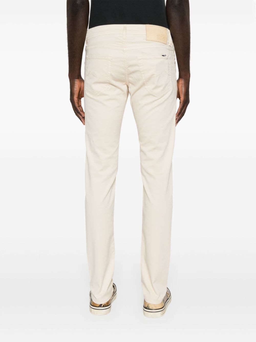 Shop Jacob Cohen Nick Low-rise Slim-fit Trousers In Neutrals
