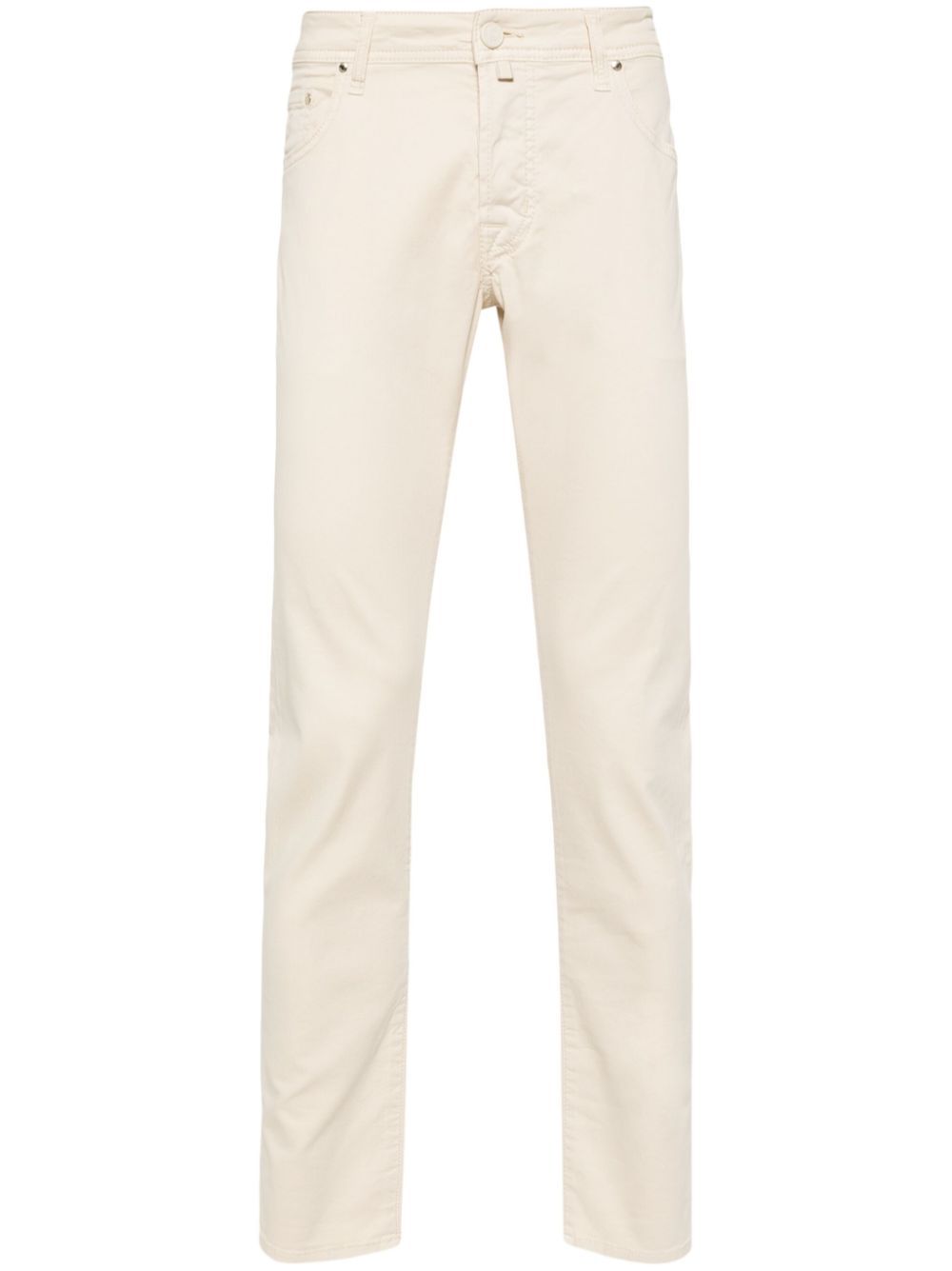 Jacob Cohen Nick Low-rise Slim-fit Trousers In Neutrals