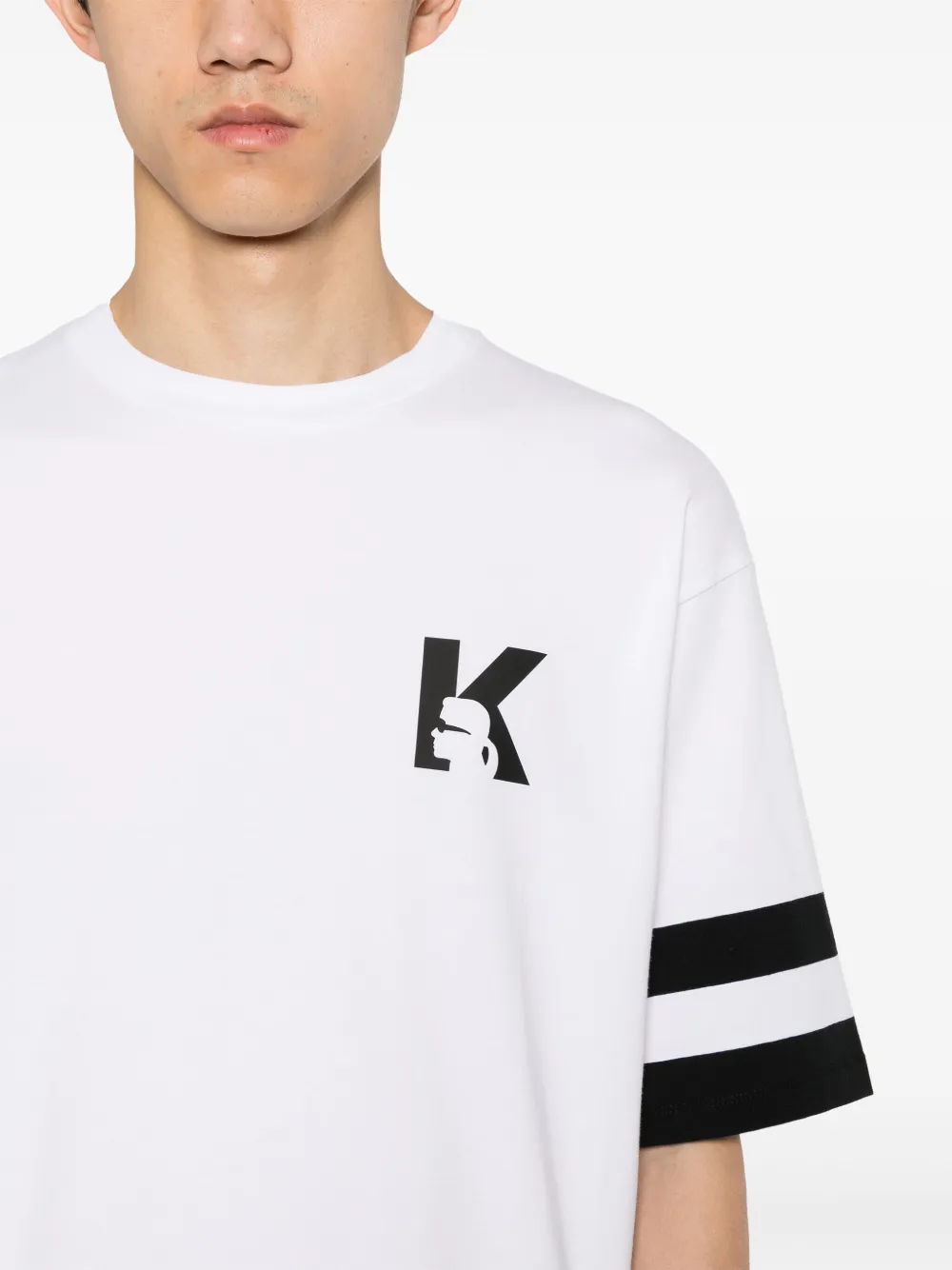 Karl Lagerfeld Logo-print T-shirt In 白色