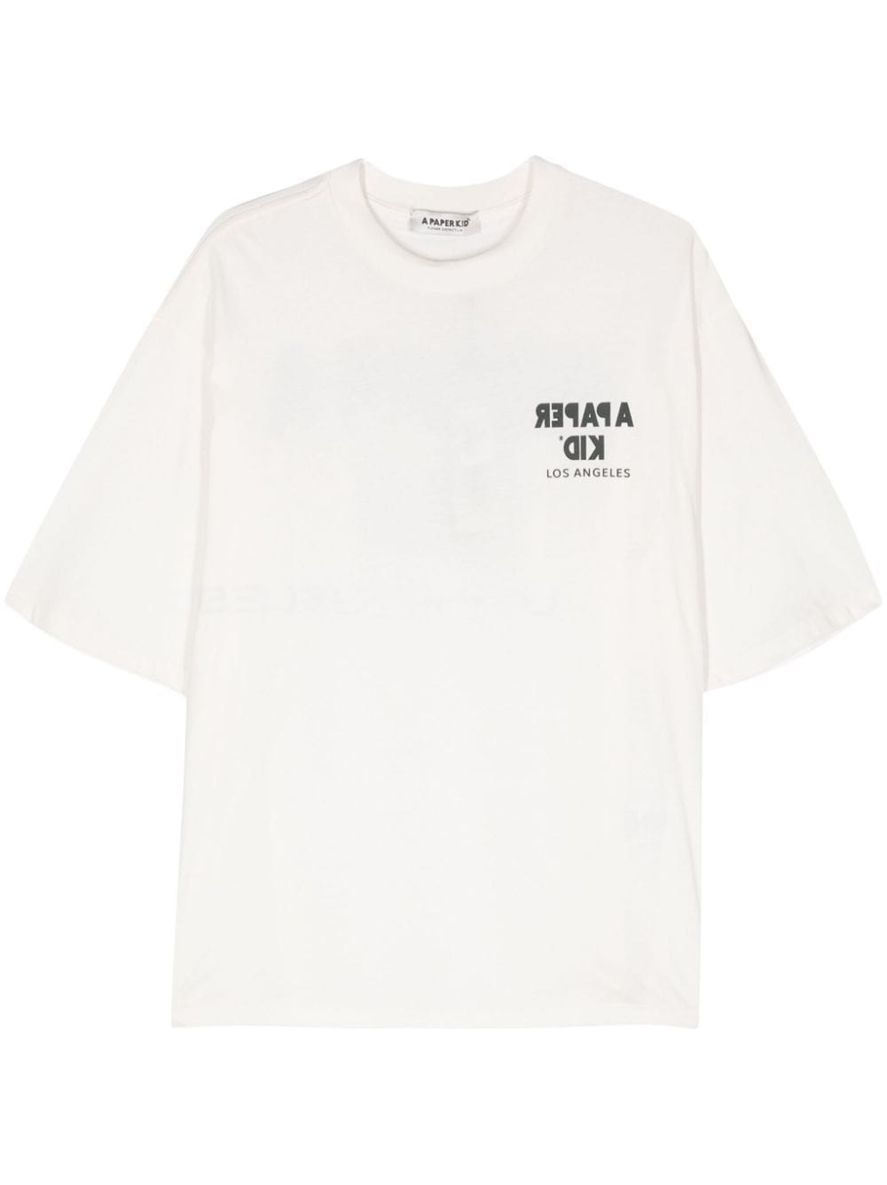 Shop A Paper Kid Logo-print Cotton T-shirt In White