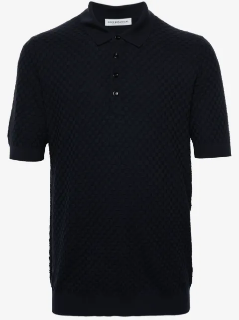 GOES BOTANICAL interlock merino wool polo shirt