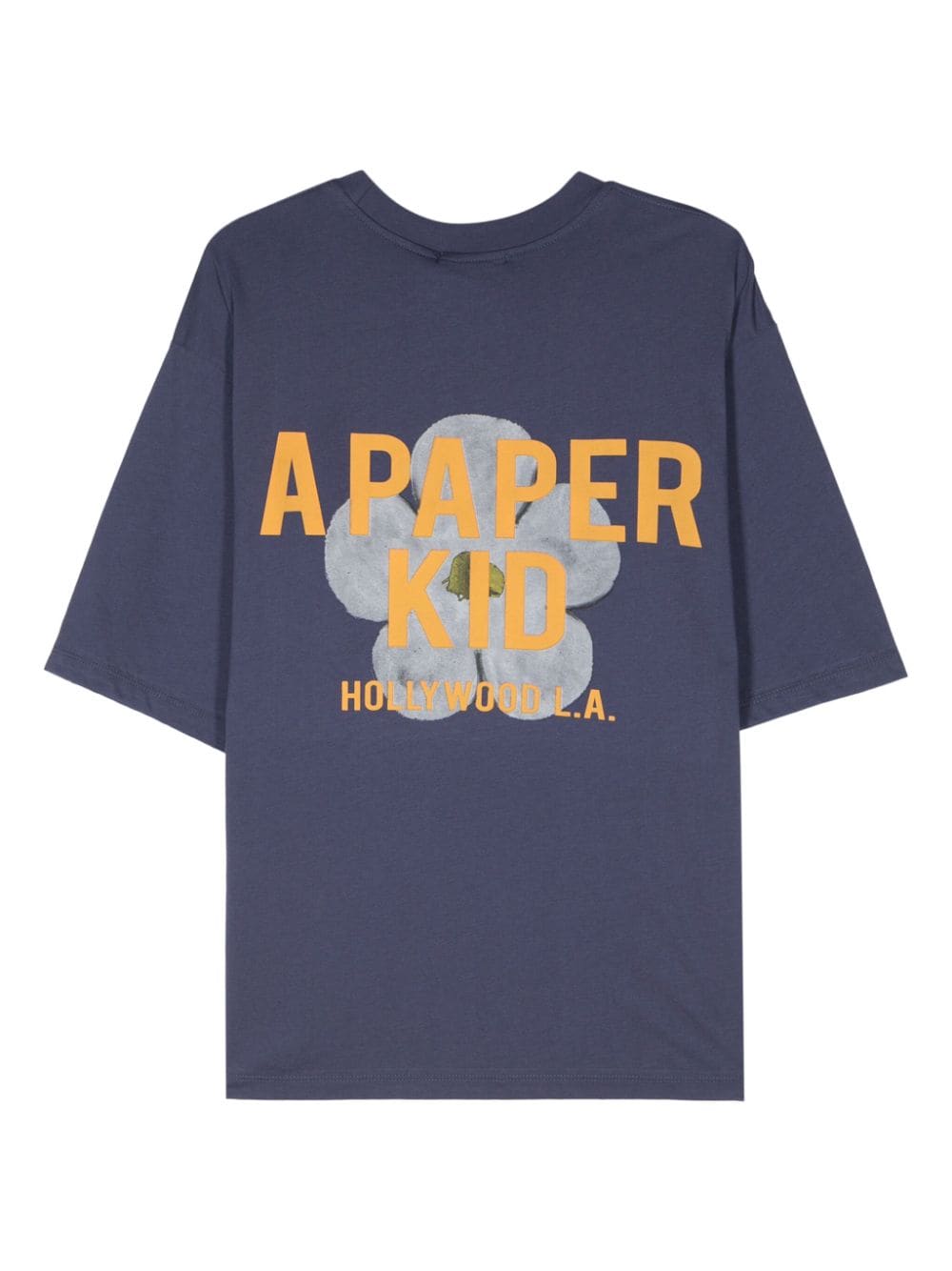 Shop A Paper Kid Logo-print Cotton T-shirt In Blue