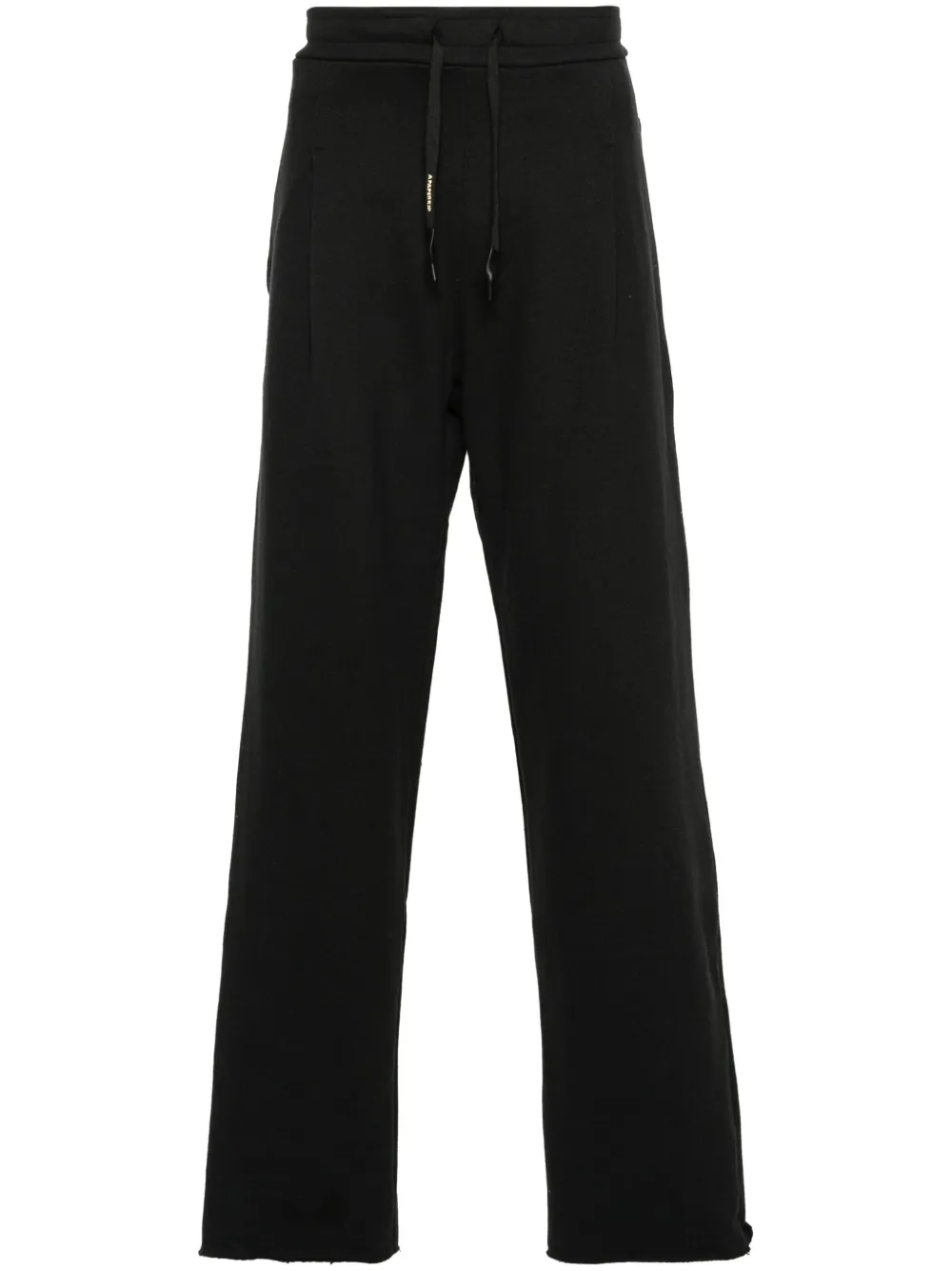 A Paper Kid Straight-leg Cotton Track Pants In Black