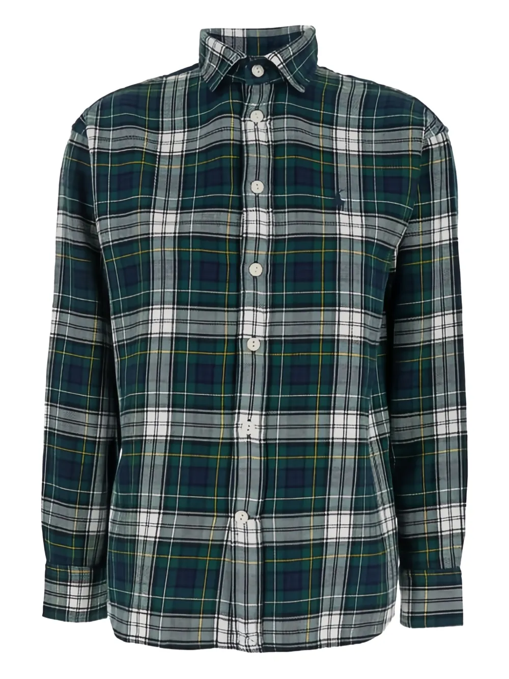 Polo Ralph Lauren Plaid-pattern Cotton Shirt In Green