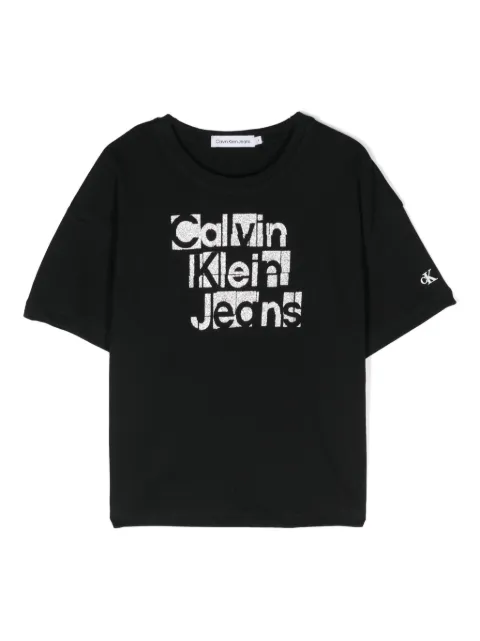 Calvin Klein Kids glitter-logo T-shirt