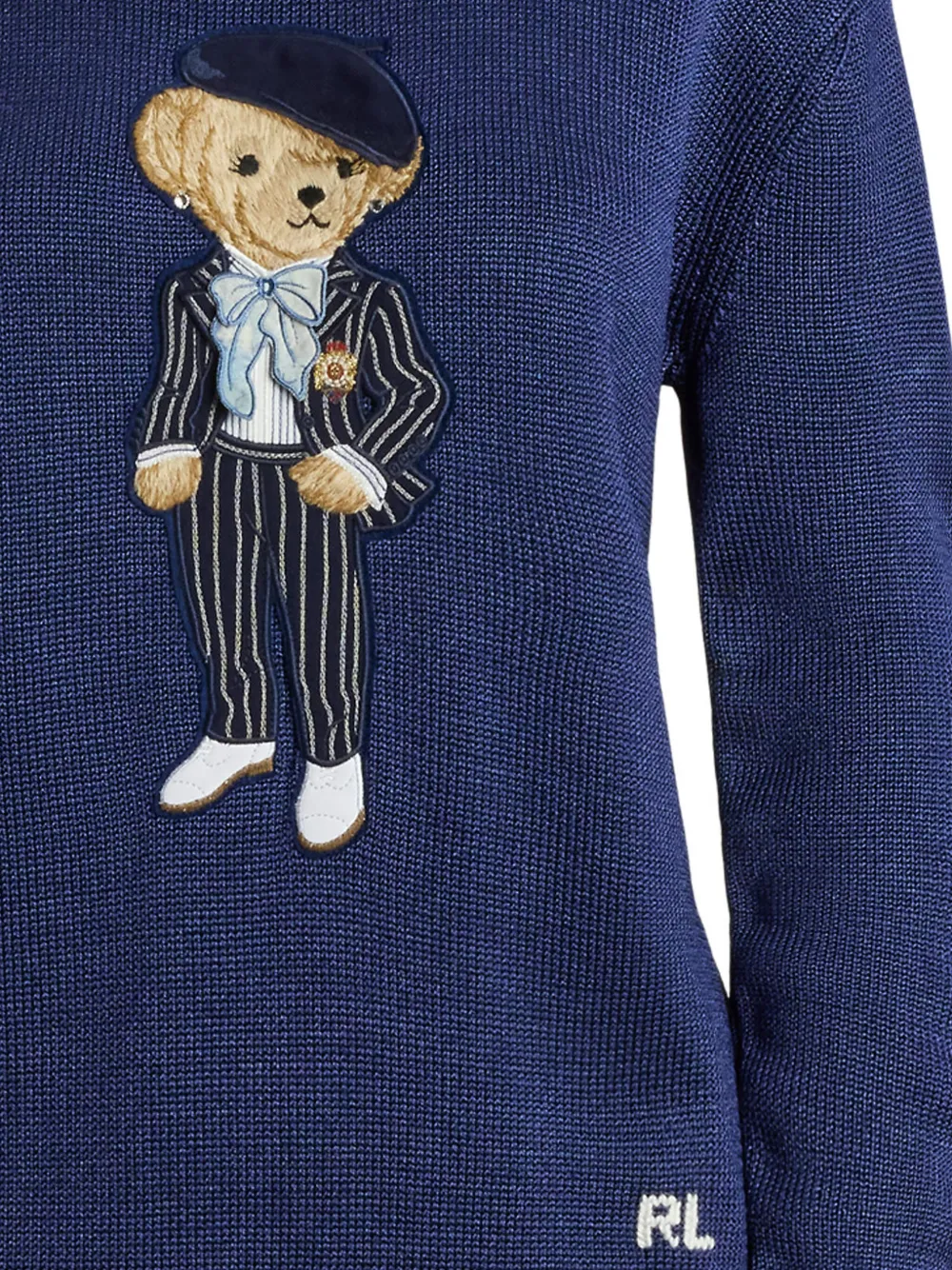 Ralph Lauren Collection Polo Bear-embroidered sweater - Blauw