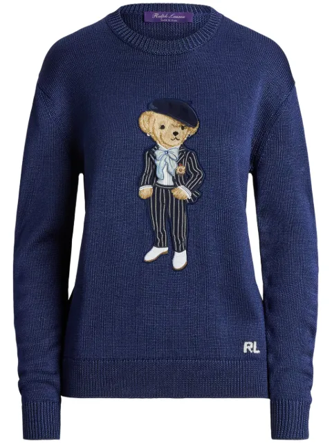 Ralph Lauren Collection Polo Bear-embroidered sweater