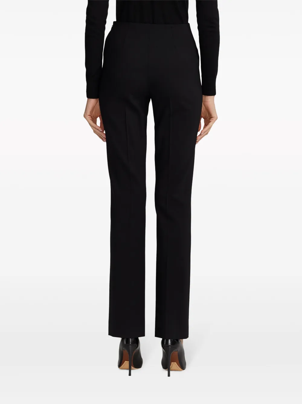 Ralph Lauren High Waist Flared Trousers In Black