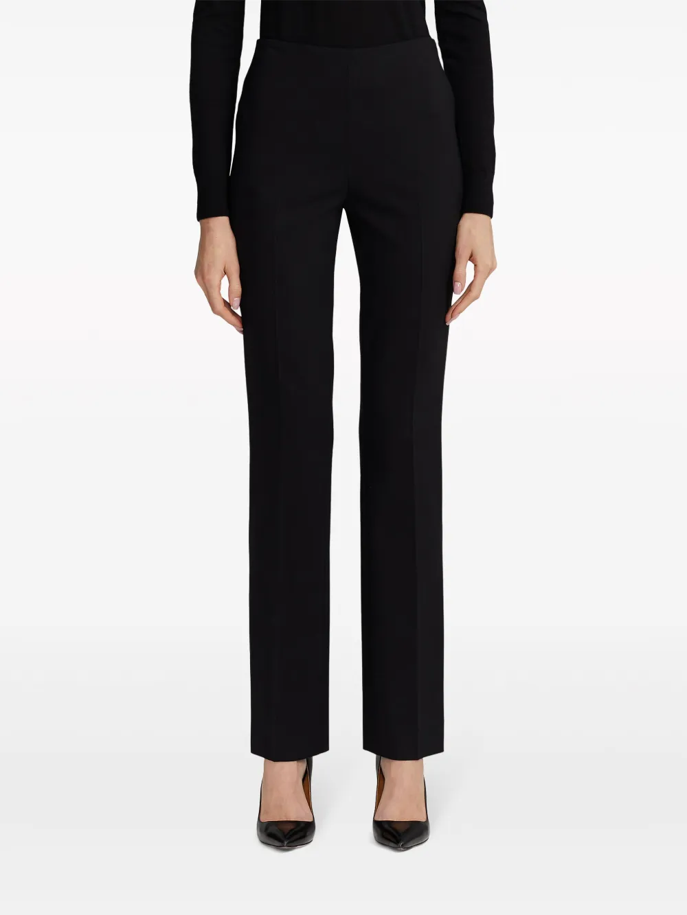 Ralph Lauren High Waist Flared Trousers In Black