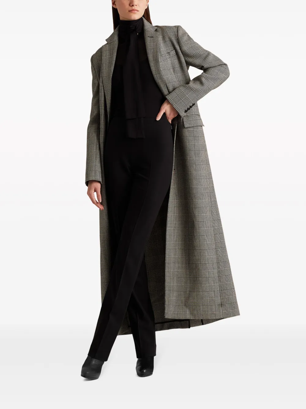 Ralph Lauren High Waist Flared Trousers In Black