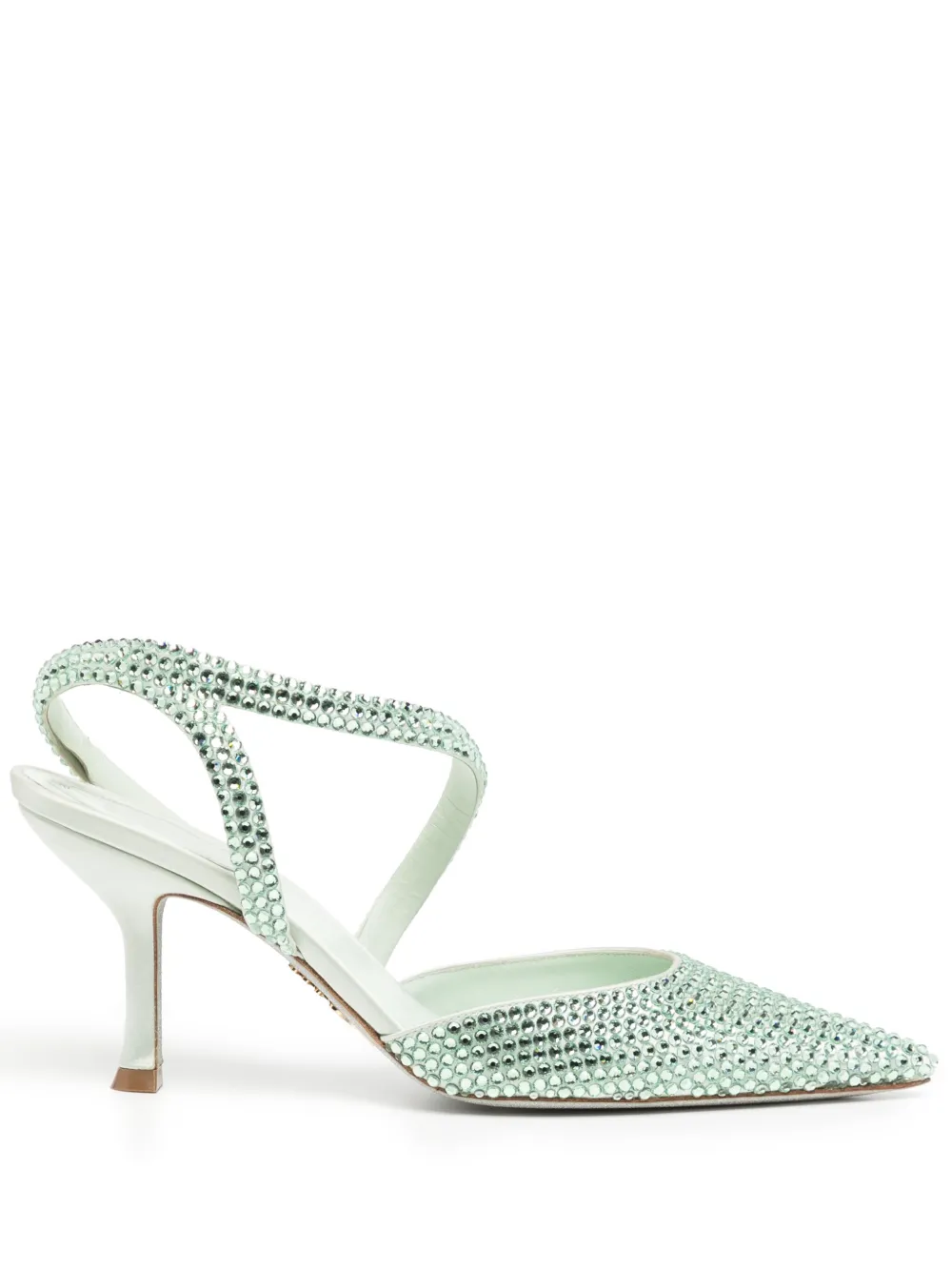 René Caovilla 90mm crystal-embellished pumps Groen