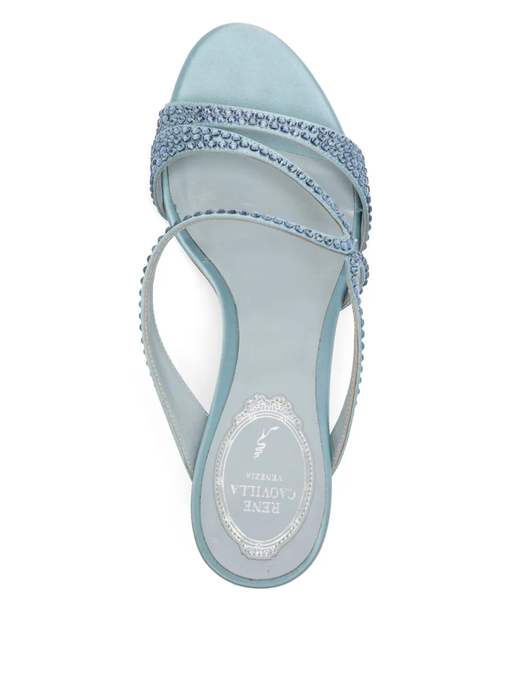 René Caovilla 70mm crystal-embellished sandals Blue