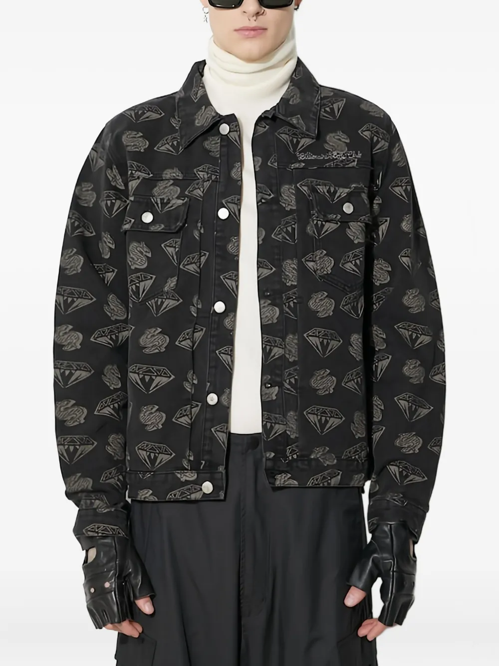 Billionaire Boys Club Diamonds & Dollars-pattern jacket | Black | Image 1