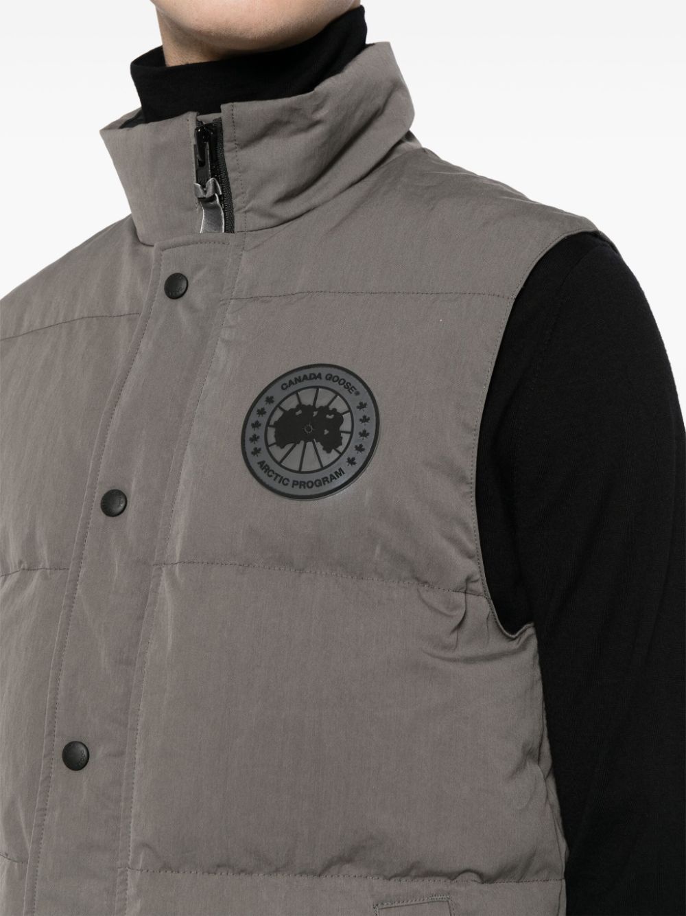 Shop Canada Goose Garson Padded Gilet In Grey