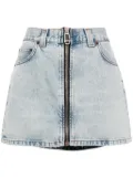 Haikure zip-front denim miniskirt - Blue