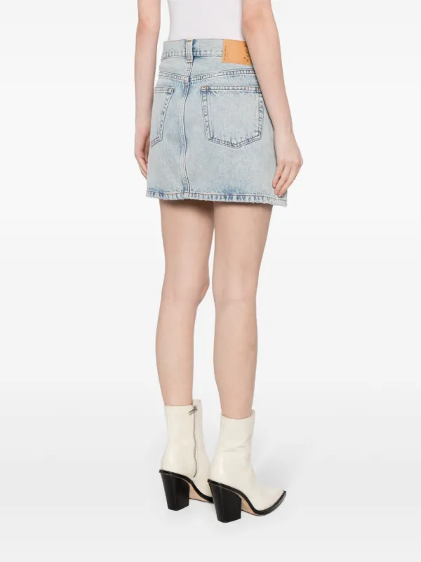 Haikure ジップフロント デニムスカート | ブルー | FARFETCH JP