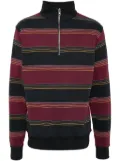 Oliver Spencer striped half-zip jumper - Blue