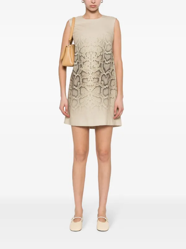 Ermanno Scervino snake print Cady Mini Dress Farfetch