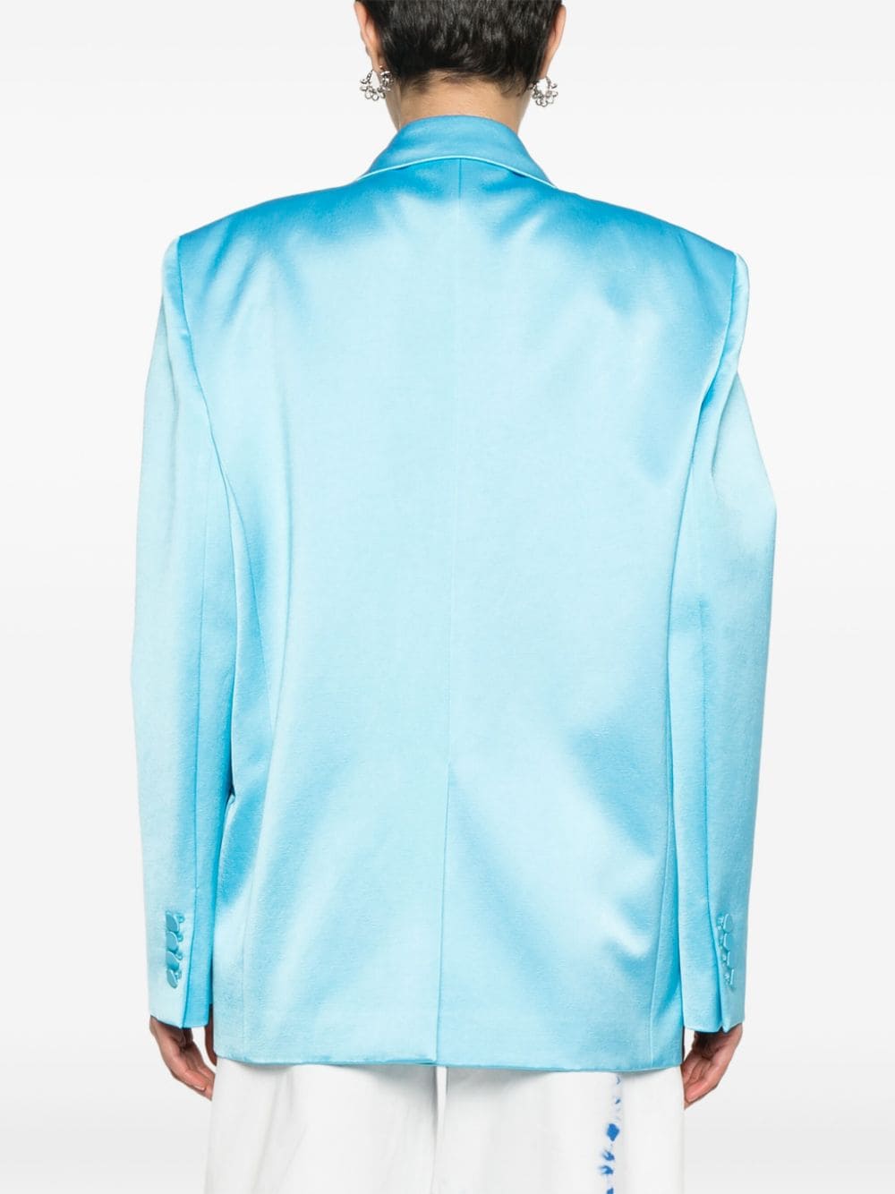 Shop Rev The Nixie Double-breasted Blazer In Blue