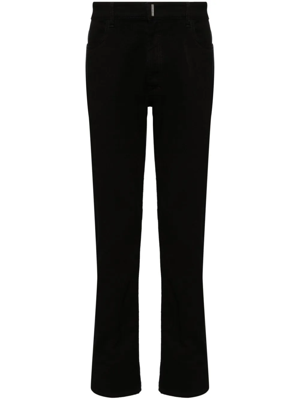 Givenchy Logo-plaque Slim-cut Jeans In Black