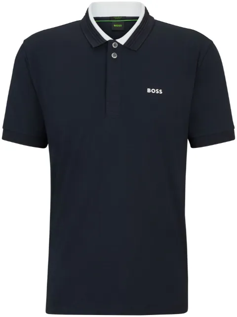 BOSS logo-print polo shirt