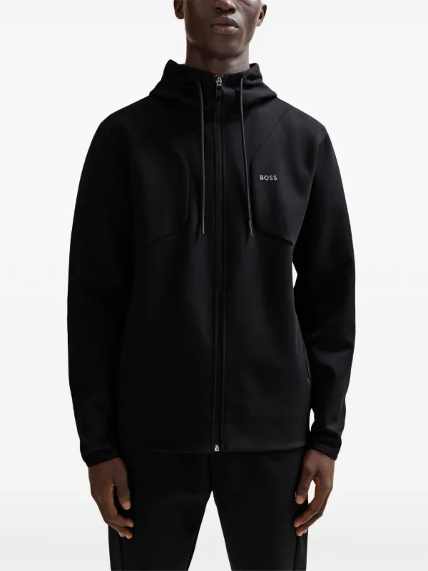 パーカー・フーディ Boss Felpa Con Logo BOSS logo-print cotton-blend Hoodie | Black | FARFETCH GE